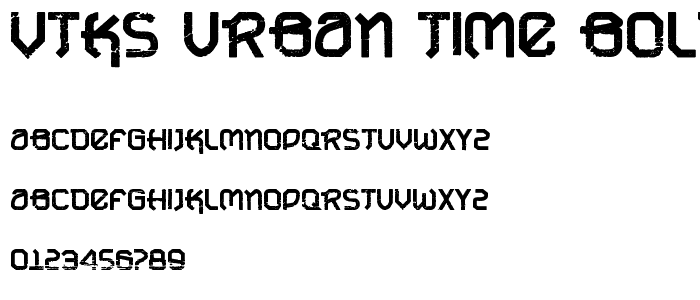 VTKS URBAN TIME bold font